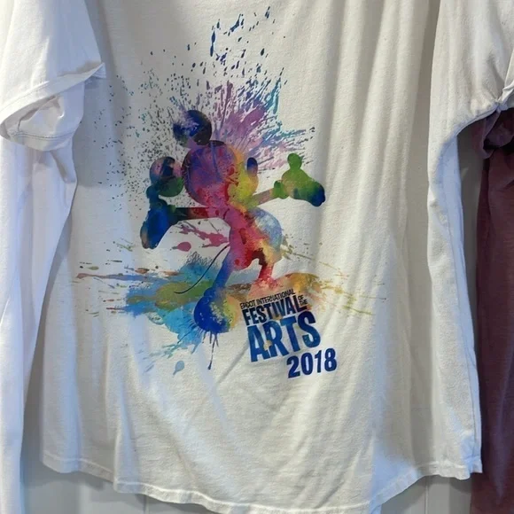 Nike-Disney- maurices 3 Pk Tee’s size XL crew-scoup-Vneck white & plum - Picture 4 of 11